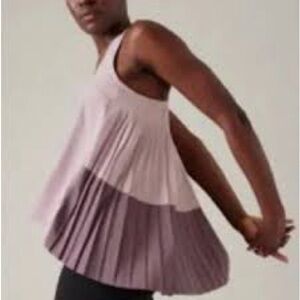 ATHLETA SWING FORWARD PLEATED TANK